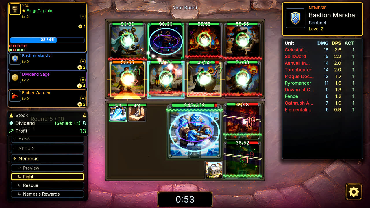 Nemesis combat against another player's ghost board